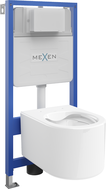 Mexen Sofia podomítková sada WC rám Fenix Slim s WC mísou, bílý lesk - 6103354XX00