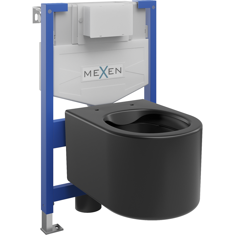Mexen Sofia sada podomítkového WC rám Fenix XS-F s WC mísou, černá matná - 6803354XX85