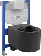 Mexen podomítkový WC set rám Fenix XS-F s WC mísou Sofia, černý mat - 6803354XX85