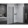 Mexen Pretoria Duo sprchový kout s otočnými dveřmi 90 x 80 cm, transparentní, černý - 852-090-080-70-00-02