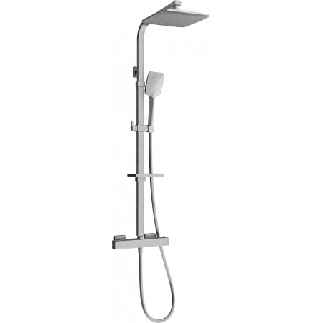 Mexen CQ62 nástěnná sprchová sada s dešťovou sprchou a termostatickou baterií, grafit - 772506295-66