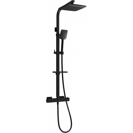 Mexen CQ62 nástěnný sprchový set s dešťovou sprchou a termostatickou baterií, černý - 772506295-70
