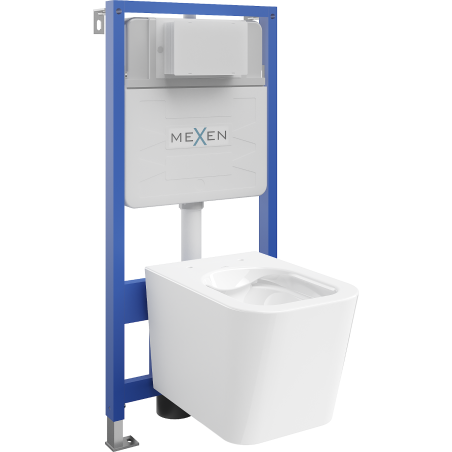 Mexen WC podomítkový set Felix Slim stojan s WC mísou Teo, Bílá - 6103385XX00