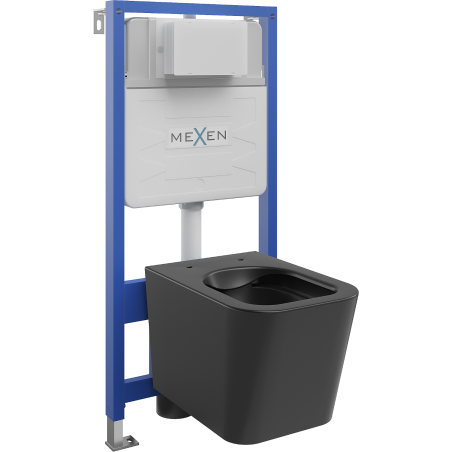 Mexen Teo Sada podomítkového WC Fenix Slim s WC mísou, černý mat - 6103385XX85
