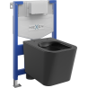 Mexen podomítkový WC set rám Fenix XS-F s miskou WC Teo, černý mat - 6803385XX85