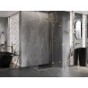 Mexen Lunar T sprchový kout pravý 75 x 80 cm, transparentní, zlatý kartáčovaný - 834T-075-080-55-00-P