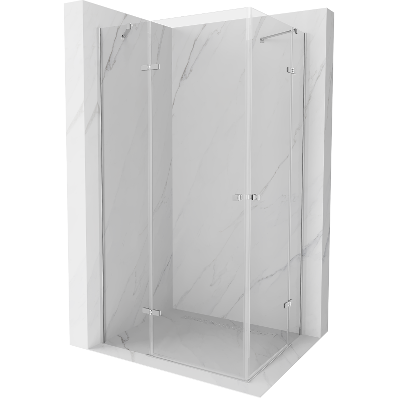 Mexen Roma Duo sprchová kabina s otočnými dveřmi 100 x 90 cm, transparentní, chrom - 854-100-090-02-00