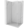 Mexen Roma Duo sprchová kabina s otvíravými dveřmi 110 x 70 cm, transparentní, chrom - 854-110-070-02-00