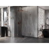 Mexen Lunar T sprchový kout s výklopnými dveřmi levý 90 x 90 cm, transparentní, růžové zlato - 834T-090-090-60-00-L