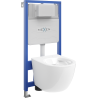 Mexen Lena sada podomítkového WC rám Fenix Slim s WC mísou, bílý lesk - 6103322XX00
