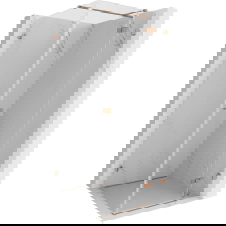 Mexen Lunar T sprchový kout otevírací pravý 80 x 80 cm, transparentní, kartáčovaná měď - 834T-080-080-65-00-P