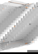 Mexen Lunar T sprchový kout pravý 80 x 100 cm, průhledný, kartáčovaná měď - 834T-080-100-65-00-P