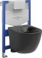 Mexen Lena podomítková sada WC rám Fenix XS-F s WC mísou, černý mat - 6803322XX85