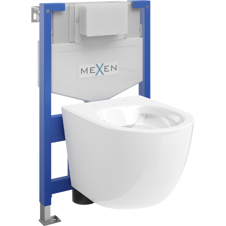 Mexen Lena podomítková sada WC rám Fenix XS-F s miskou WC, bílý lesk - 6803322XX00