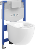 Mexen sada podomítkového WC rám Fenix XS-F s WC mísou Lena, bílý lesk - 6803322XX00