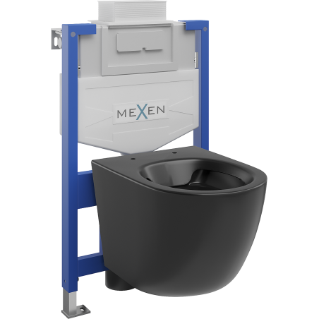Mexen Lena závěsná WC sestava Fenix XS-U s WC mísou, černý mat - 6853322XX85