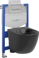 Mexen Lena závěsná WC sestava Fenix XS-U s WC mísou, černý mat - 6853322XX85