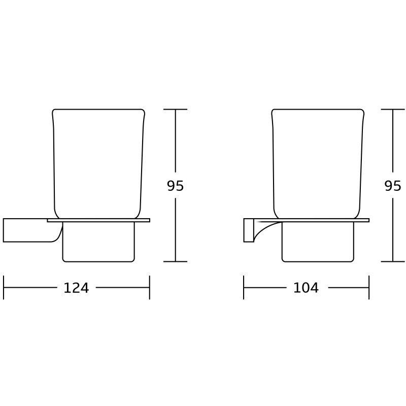 Mexen Rino hrnek na kartáčky, černý - 7027038-70