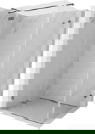 Mexen Lunar T sprchový kout s výklopnými dveřmi levý 85 x 80 cm, transparentní, kartáčovaná šedočerná - 834T-085-080-66-00-L