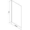 Mexen Vega obdélníková vana 150 x 70 cm s krytem a 1-křídlou zástěnou 80 cm, černý vzor - 550115070X9308017077