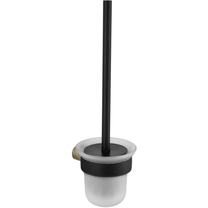 Mexen Base toaletní kartáč, černá/zlatá - 7088250-57