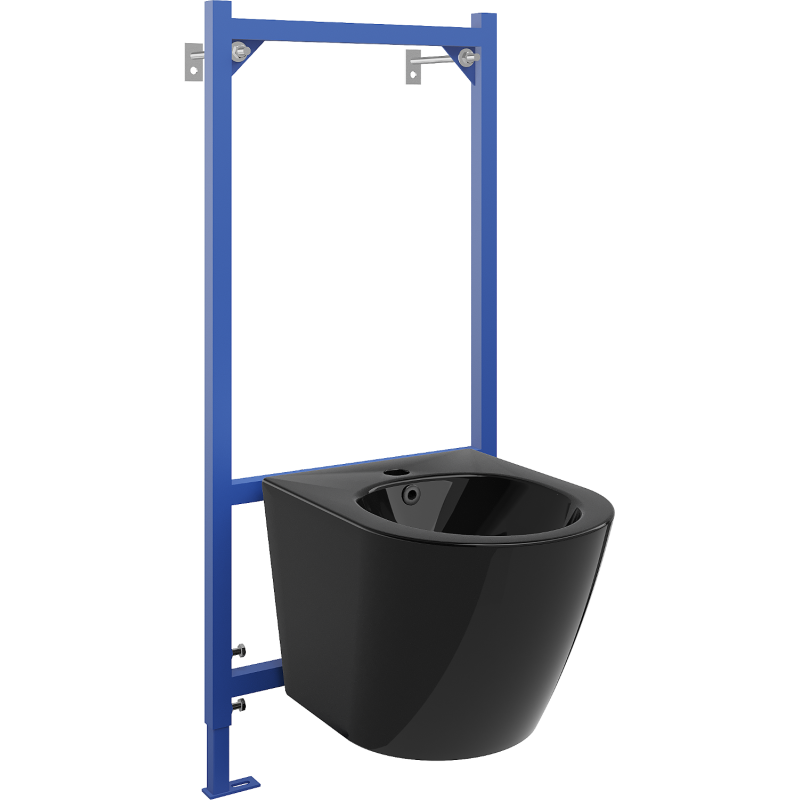 Mexen podomítkový bidetový set Fenix B s bidetem Lena, černý lesk - 69935224870