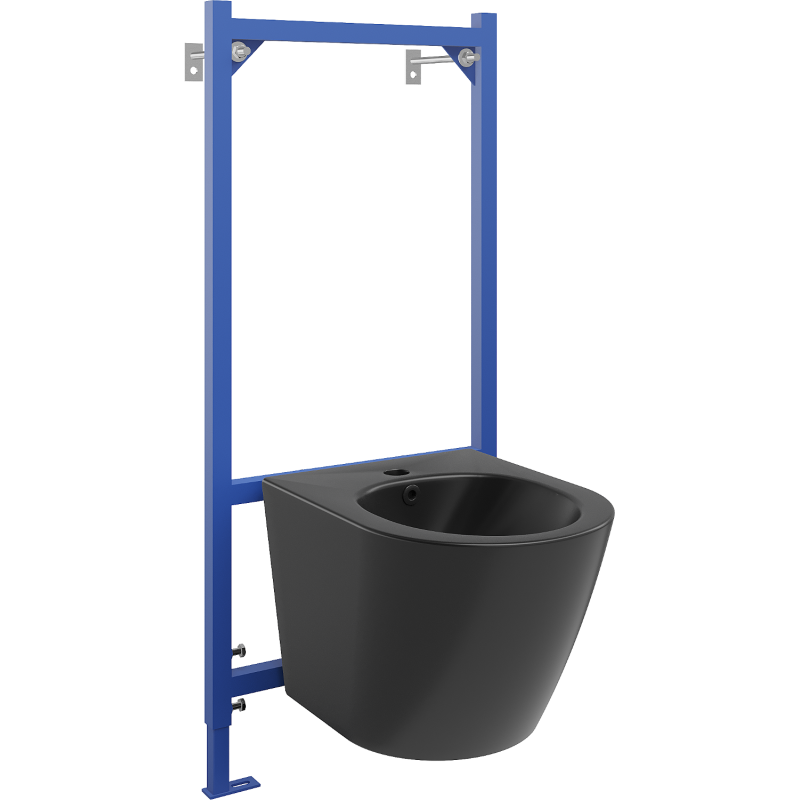 Mexen sada podomítková bidetový rám Fenix B s bidetem Lena, černý mat - 69935224885