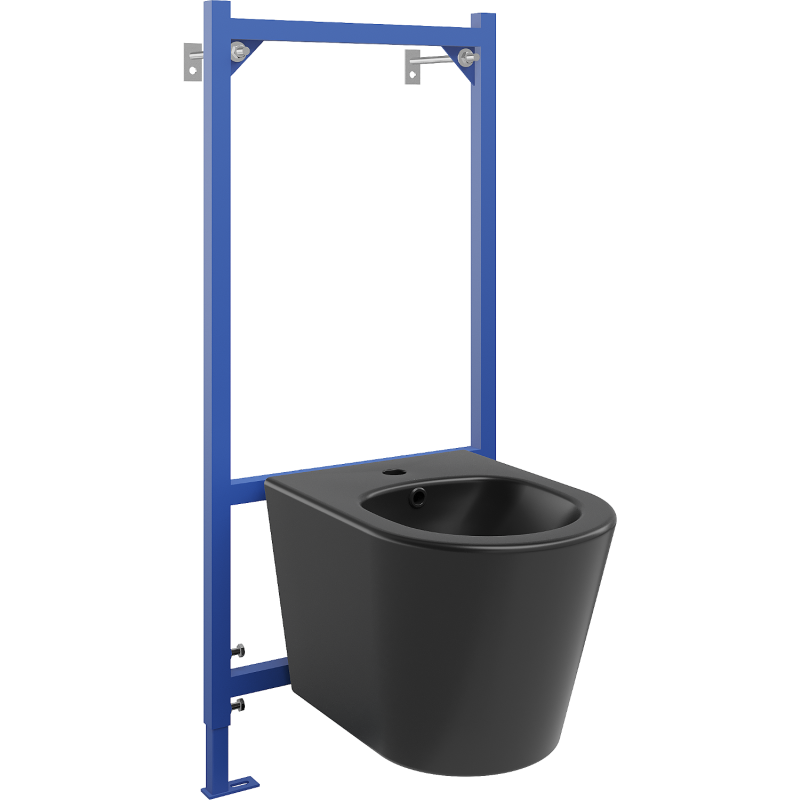 Mexen sada podomítková bidetová rám Fenix B s bidetem Rico, černý mat - 69935724885