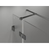 Mexen Lunar T sprchový kout výklopný pravý 85 x 110 cm, průhledný, kartáčovaný gun gray - 834T-085-110-66-00-P