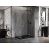 Mexen Lunar T sprchový kout výklopný pravý 85 x 110 cm, průhledný, kartáčovaný gun gray - 834T-085-110-66-00-P