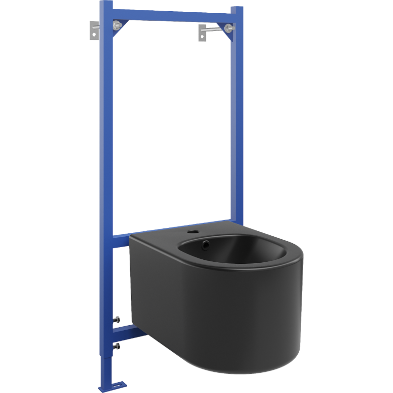 Mexen podomítková sada bidetových stojanů Fenix B s bidetem Sofia, černý mat - 69935544885