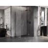 Mexen Lunar T sprchový kout výklopný pravý 85 x 110 cm, průhledný, kartáčovaný gun gray - 834T-085-110-66-00-P
