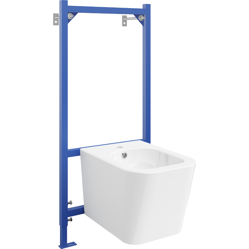 Mexen podomítková bidetová souprava stelaž Fenix B s bidetem Teo, bílá - 69935855100