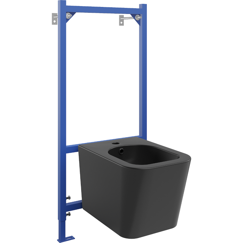 Mexen podomítková sada bidetová rám Fenix B s bidetem Teo, černý mat - 69935855185