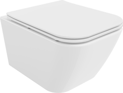 Mexen Madox WC mísa Rimless s pomalu sklopným tenkým sedátkem, duroplast, bílý lesk - 30154000