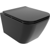 Mexen Madox WC mísa Rimless s deskou zpomaleným sklápěním slim, duroplast, černá mat - 30154070