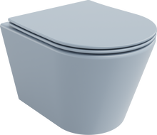 Mexen Rico WC mísa Rimless se zpomalujícím sedátkem slim, duroplast, šedo-modrá matná - 30724069