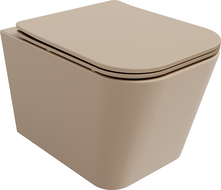 Mexen Teo WC mísa Rimless s pomalu sklopným slim sedátkem, duroplast, cappuccino mat - 30854064