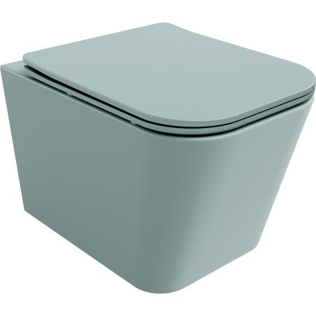 Mexen Teo WC mísa Rimless se zpomaleným sklápěním slim, duroplast, světle zelená mat - 30854048