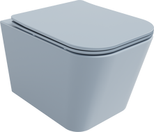 Mexen Teo WC mísa Rimless s pomalu sklopnou sedátkem slim, duroplast, šedo-modrá mat - 30854069