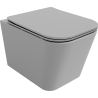 Mexen Teo WC mísa Rimless s pomalu sklápěcím sedátkem slim, duroplast, světle šedá matná - 30854061