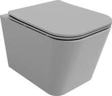 Mexen Teo wc mísa Rimless s pomalu klesající deskou slim, duroplast, světle šedá matná - 30854061