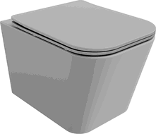 Mexen Teo WC mísa Rimless s pomalu sklápěcím sedátkem slim, duroplast, světle šedá matná - 30854061