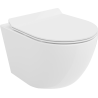 Mexen Lena WC mísa Rimless s pomalu sklápěcím sedátkem slim, duroplast, bílý lesk - 30224000