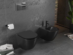 Mexen Lena WC mísa Rimless, Matná černá - 3322XX85