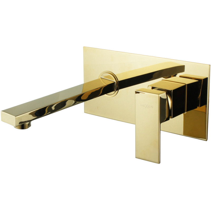 Mexen Cube baterie umyvadlová podomítková, zlatá - 73115-50