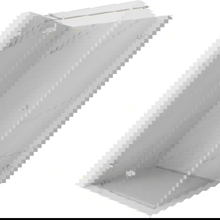 Mexen Lunar T sprchový kout s dvířky vlevo 75 x 110 cm, průhledný, kartáčovaný nikl - 834T-075-110-97-00-L