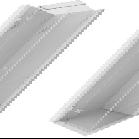 Mexen Lunar T sprchový kout levý otvírací 80 x 80 cm, průhledný, kartáčovaný nikl - 834T-080-080-97-00-L