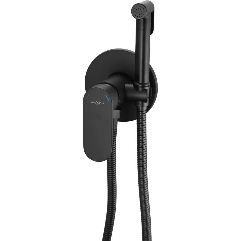 Mexen Milo podomítková bidetová baterie s bodovou sadou, černá - 7599350-70