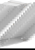 Mexen Lunar T pravá, otevírací sprchová kabina 70 x 100 cm, průhledná, kartáčovaný nikl - 834T-070-100-97-00-P